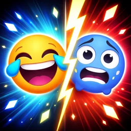 Gen Z Emoji artwork with laughing and surprised emoji